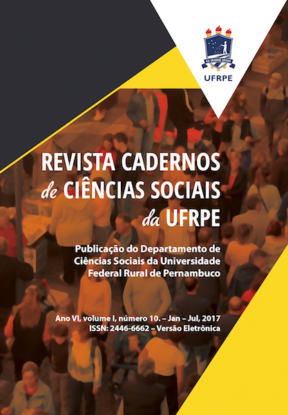 					Ver Vol. 1 Núm. 10 (2017): Revista Cadernos de Ciências Sociais da UFRPE
				