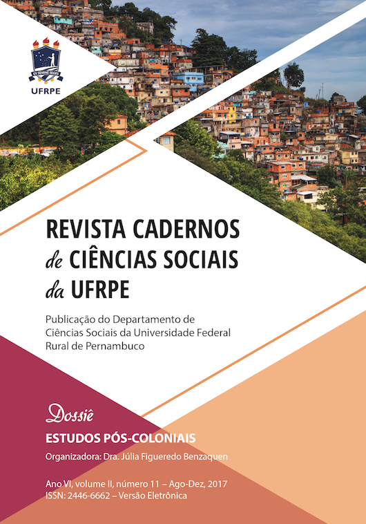 					Ver Vol. 2 Núm. 11 (2017): Revista Cadernos de Ciências Sociais - Dossiê: Estudos Pós-coloniais
				