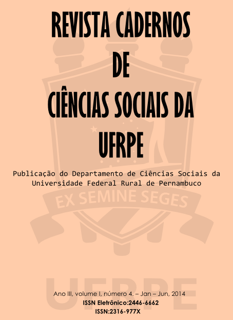 					View Vol. 1 No. 4 (2014): Revista Cadernos de Ciências Sociais da UFRPE
				